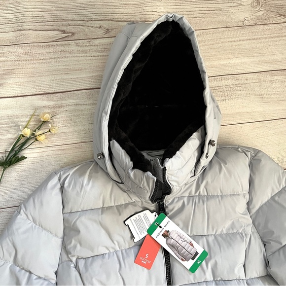 Andrew Marc Long Stretch Puffer Jacket - Picture 4 of 16